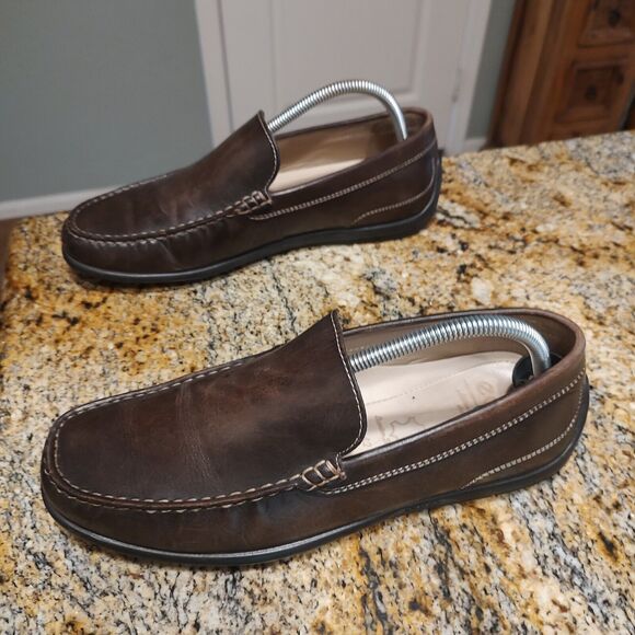 ECCO Classic Moc 2.0 Brown Leather Loafers Slip-On Shoe Men's Size US 9 EU 42 - Picture 4 of 12